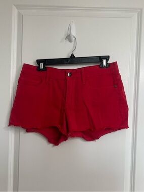 NWOT FRAME Denim Le Cutoff Red Shorts NWOT 28